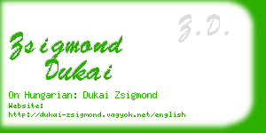 zsigmond dukai business card
